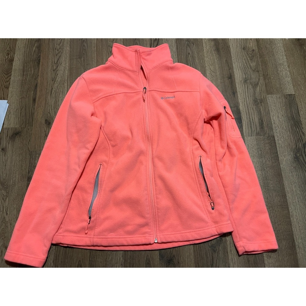 Columbia Jacket, Women's Size Large, Pink, Full Zip, Pocket on arm